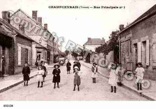 Ville de CHAMPCEVRAIS, carte postale ancienne