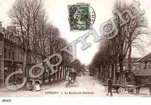 Ville de CHAUNY, carte postale ancienne