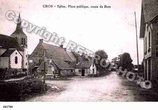 Ville de CROS, carte postale ancienne