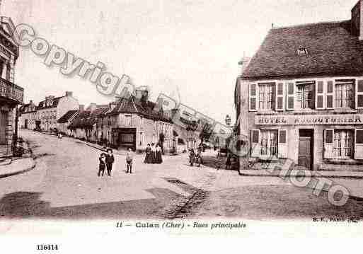 Ville de CULAN, carte postale ancienne