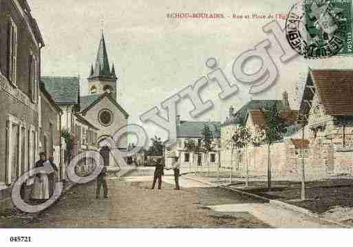 Ville de ECHOUBOULAINS, carte postale ancienne