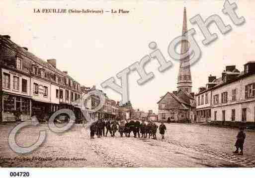 Ville de FEUILLIE(LA), carte postale ancienne