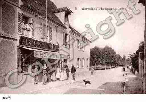 Ville de GERMIGNYL'EVEQUE, carte postale ancienne