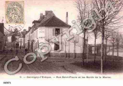 Ville de GERMIGNYL\'EVEQUE, carte postale ancienne