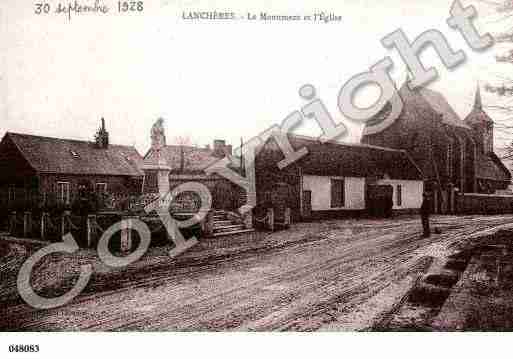 Ville de LANCHERES, carte postale ancienne