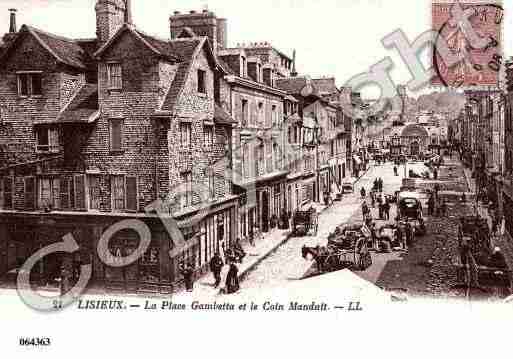 Ville de LISIEUX, carte postale ancienne