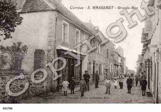 Ville de MASSERET, carte postale ancienne