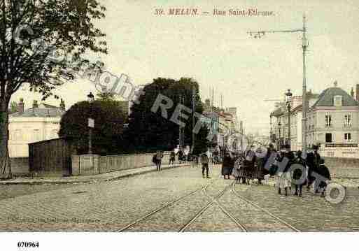 Ville de MELUN, carte postale ancienne