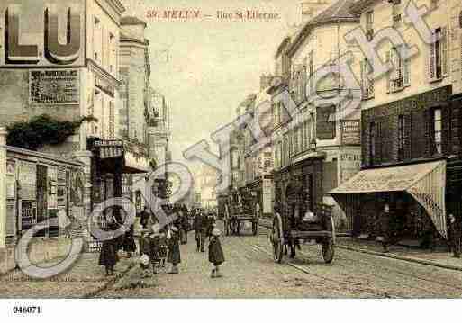Ville de MELUN, carte postale ancienne