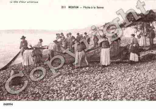 Ville de MENTON, carte postale ancienne