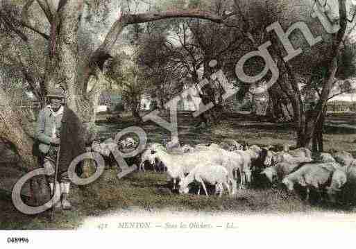 Ville de MENTON, carte postale ancienne