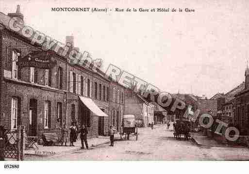 Ville de MONTCORNET, carte postale ancienne