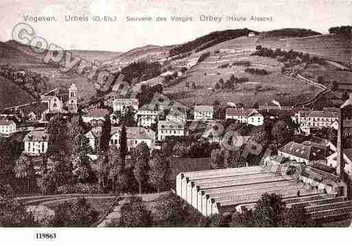 Ville de ORBEY, carte postale ancienne