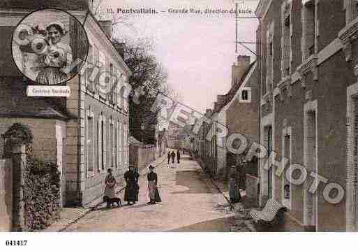 Ville de PONTVALLAIN, carte postale ancienne