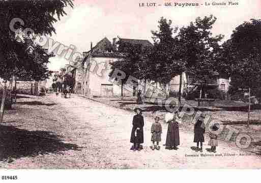 Ville de PUYBRUN, carte postale ancienne