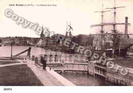 Ville de REDON, carte postale ancienne