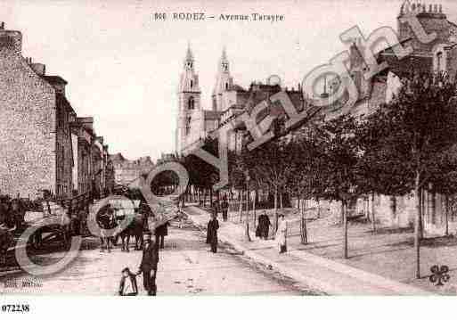 Ville de RODEZ, carte postale ancienne