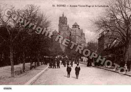 Ville de RODEZ, carte postale ancienne