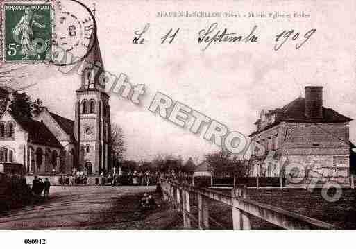 Ville de SAINTAUBINDESCELLON, carte postale ancienne
