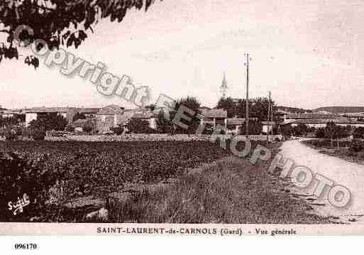 Ville de SAINTLAURENTDECARNOLS, carte postale ancienne