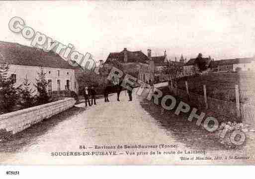 Ville de SOUGERESENPUISAYE, carte postale ancienne