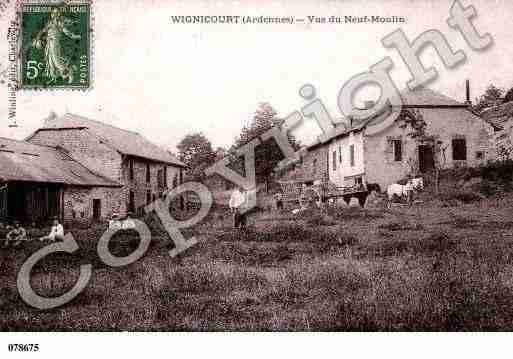 Ville de WIGNICOURT, carte postale ancienne