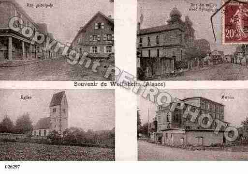 Ville de WOLFISHEIM, carte postale ancienne