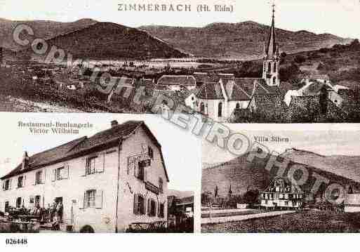 Ville de ZIMMERBACH, carte postale ancienne