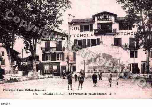 Ville de ASCAIN, carte postale ancienne