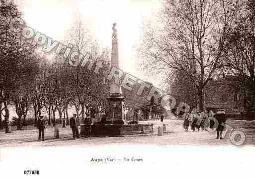 Ville de AUPS, carte postale ancienne