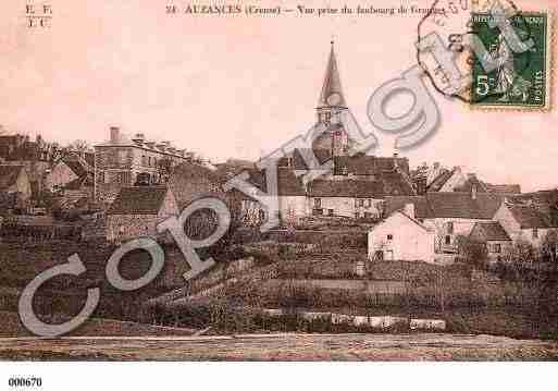 Ville de AUZANCES, carte postale ancienne