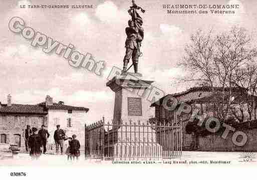 Ville de BEAUMONTDELOMAGNE, carte postale ancienne
