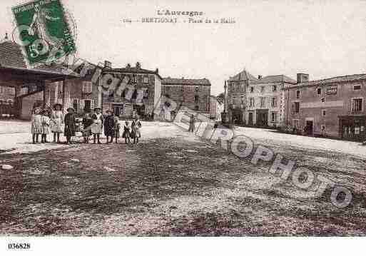 Ville de BERTIGNAT, carte postale ancienne