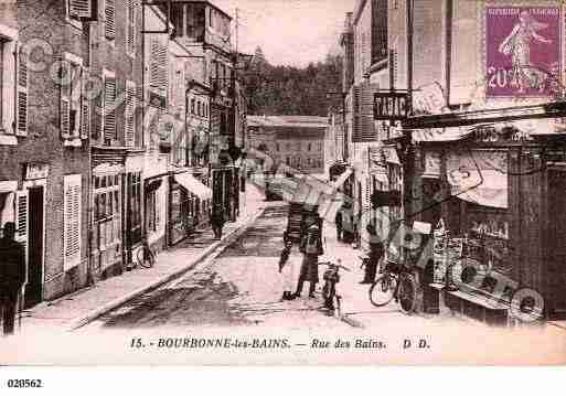 Ville de BOURBONNELESBAINS, carte postale ancienne