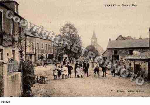 Ville de BRASSY, carte postale ancienne