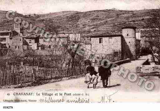 Ville de CHAVANAY, carte postale ancienne