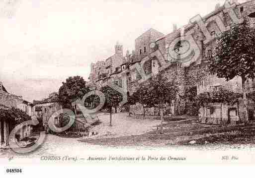 Ville de CORDES, carte postale ancienne