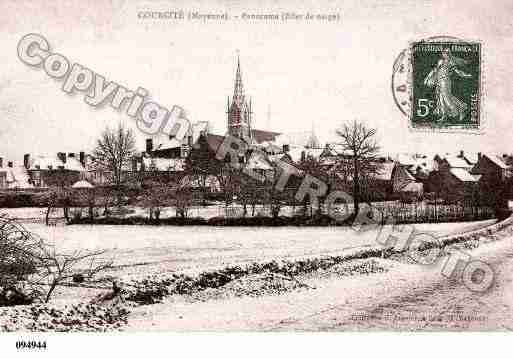 Ville de COURCITE, carte postale ancienne