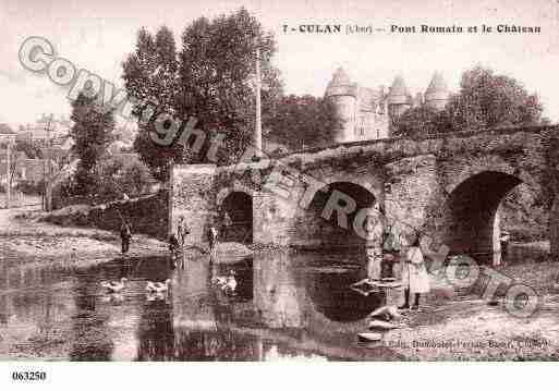 Ville de CULAN, carte postale ancienne