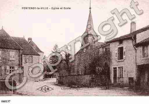 Ville de FONTENOISLAVILLE, carte postale ancienne