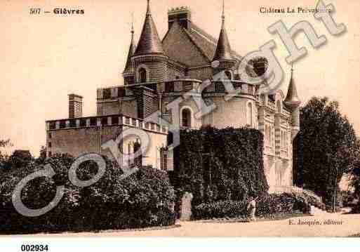 Ville de GIEVRES, carte postale ancienne