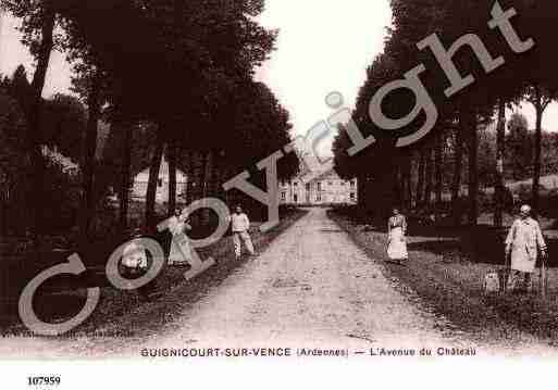 Ville de GUIGNICOURTSURVENCE, carte postale ancienne