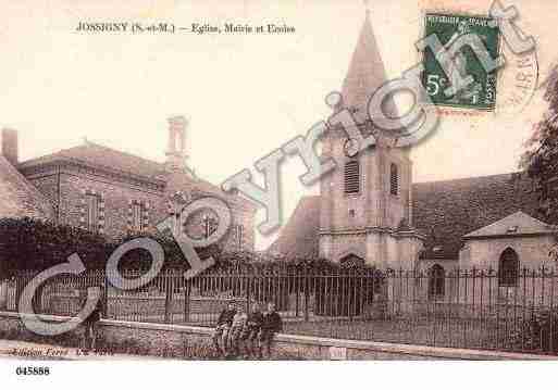 Ville de JOSSIGNY, carte postale ancienne