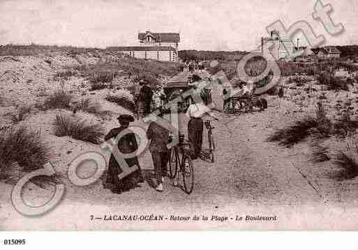 Ville de LACANAU, carte postale ancienne