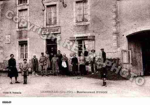 Ville de LIGNEROLLES, carte postale ancienne