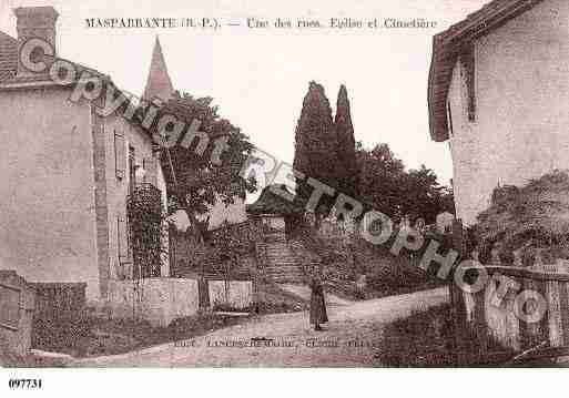 Ville de MASPARRAUTE, carte postale ancienne