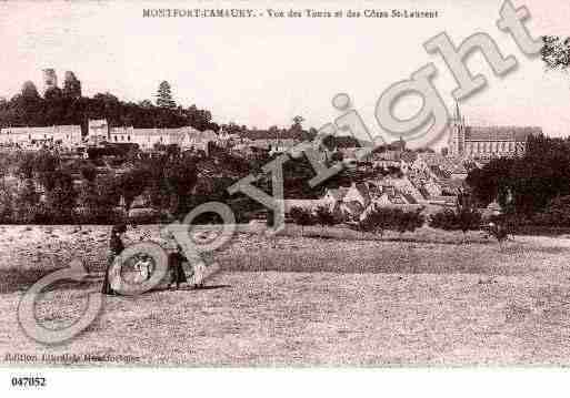 Ville de MONTFORTL'AMAURY, carte postale ancienne