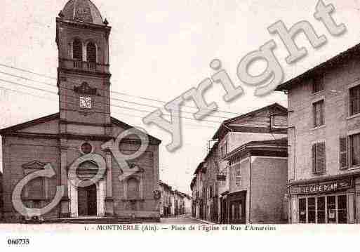 Ville de MONTMERLESURSAONE, carte postale ancienne