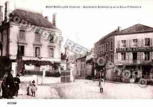 Ville de MONTMORILLONLELECHE, carte postale ancienne