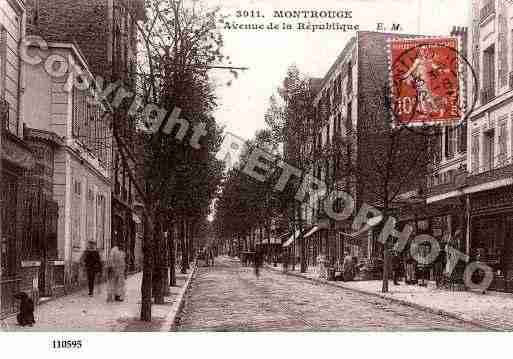 Ville de MONTROUGE, carte postale ancienne